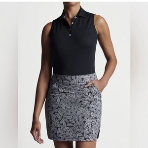 Black and White Patterned Women's Skirt/Skort